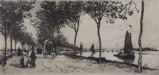 Robert Charles Goff (1837-1922) 4 etchings Largest 5 x 11in.